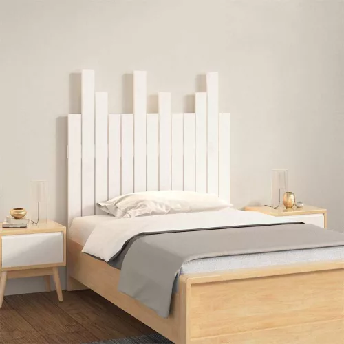 vidaXL fehér tömör fenyőfa fali fejtámla 82,5 x 3 x 80 cm
