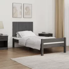   vidaXL szürke tömör fenyőfa fali fejtámla 95,5 x 3 x 60 cm