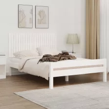 vidaXL fehér tömör fenyőfa fali fejtámla 140x3x60 cm
