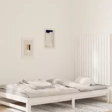   vidaXL fehér tömör fenyőfa fali fejtámla 95,5 x 3 x 90 cm