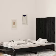   vidaXL fekete tömör fenyőfa fali fejtámla 95,5 x 3 x 90 cm