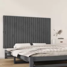   vidaXL szürke tömör fenyőfa fali fejtámla 147 x 3 x 90 cm