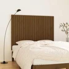   vidaXL mézbarna tömör fenyőfa fali fejtámla 146,5x3x110 cm