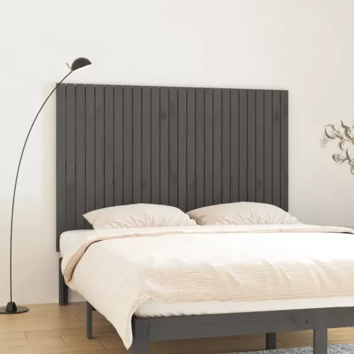 vidaXL szürke tömör fenyőfa fali fejtámla 166 x 3 x 110 cm