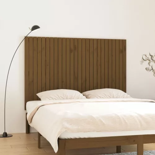 vidaXL mézbarna tömör fenyőfa fali fejtámla 166 x 3 x 110 cm