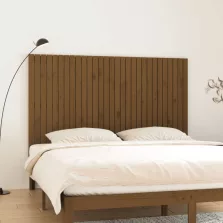   vidaXL mézbarna tömör fenyőfa fali fejtámla 185 x 3 x 110 cm