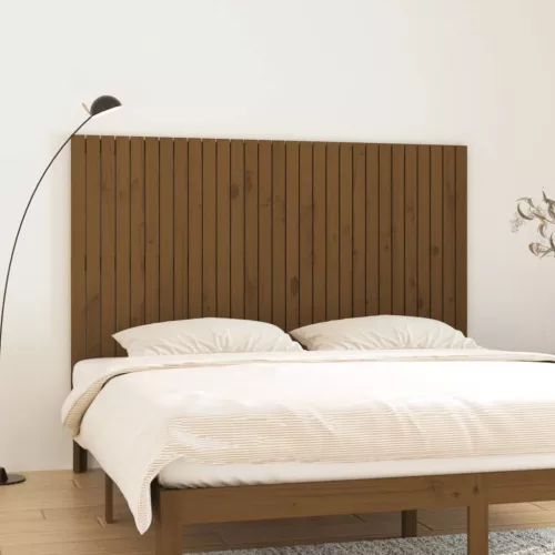 vidaXL mézbarna tömör fenyőfa fali fejtámla 185 x 3 x 110 cm