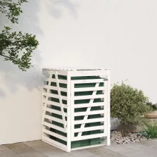   vidaXL fehér tömör fenyőfa szemeteskuka tároló 84x90x128,5 cm