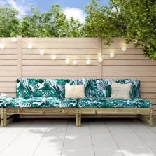   vidaXL 2 db kerti tömör impregnált fenyőfa középső kanapé 120 x 80 cm
