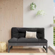   vidaXL szürke tömör fenyőfa középső kanapé 120 x 80 cm