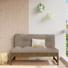   vidaXL mézbarna tömör fenyőfa középső kanapé 120 x 80 cm