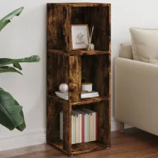   vidaXL füstös tölgy színű szerelt fa sarokszekrény 33 x 33 x 100 cm