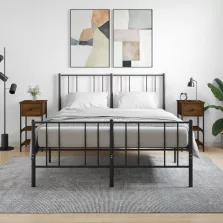   vidaXL 2 db barna tölgyszínű szerelt fa éjjeliszekrény 34x36x70 cm