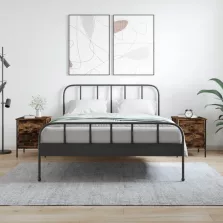   vidaXL 2 db füstös tölgy színű szerelt fa éjjeliszekrény 40x42x50 cm