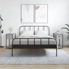   vidaXL 2 db szürke-sonoma színű szerelt fa éjjeliszekrény 30x60x60 cm