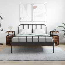   vidaXL 2 db füstös tölgy színű szerelt fa éjjeliszekrény 30x60x60 cm