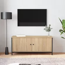   vidaXL sonoma tölgyszínű szerelt fa TV-szekrény ajtókkal 102x35x45 cm