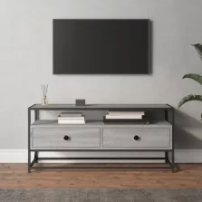   vidaXL szürke sonoma színű szerelt fa TV-szekrény 100 x 35 x 45 cm