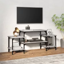   vidaXL szürke sonoma színű szerelt fa TV-szekrény 117x35x52 cm