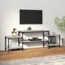   vidaXL szürke sonoma színű szerelt fa TV-szekrény 157x35x52 cm