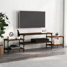   vidaXL barna tölgyszínű szerelt fa TV-szekrény 197x35x52 cm