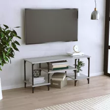   vidaXL szürke sonoma színű szerelt fa TV-szekrény 102x35x45,5 cm