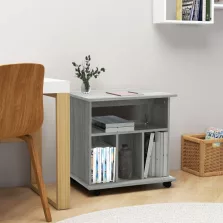   vidaXL szürke sonoma színű szerelt fa kerekes szekrény 60 x 45 x 60 cm