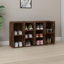   vidaXL füstös tölgy színű szerelt fa cipőtároló pad 103x30x54,5 cm