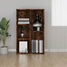   vidaXL füstös tölgy színű szerelt fa könyv-/tálalószekrény 50x25x80 cm