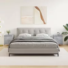   vidaXL 2 db betonszürke szerelt fa éjjeliszekrény 40x30x50 cm