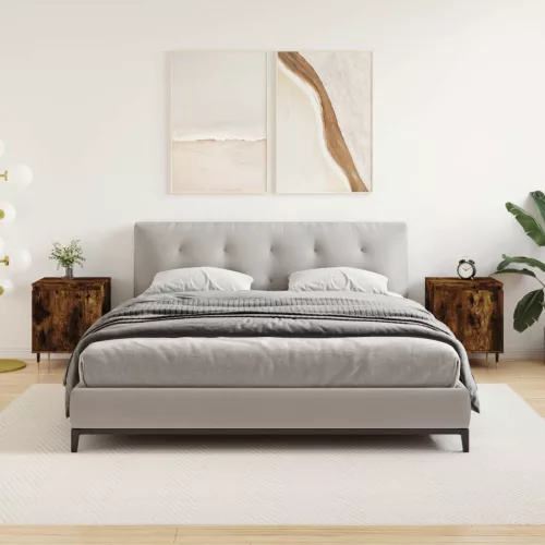 vidaXL 2 db füstös tölgy színű szerelt fa éjjeliszekrény 40x30x50 cm