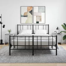   vidaXL 2 db betonszürke szerelt fa éjjeliszekrény 40x30x50 cm