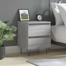   vidaXL szürke sonoma színű szerelt fa éjjeliszekrény 40 x 35 x 50 cm
