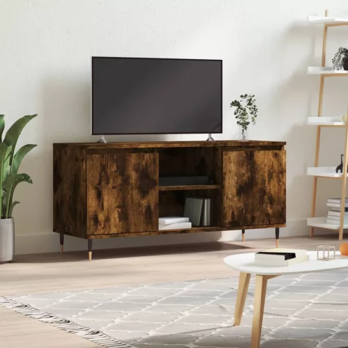 vidaXL füstös tölgy színű szerelt fa TV-szekrény 104x35x50 cm