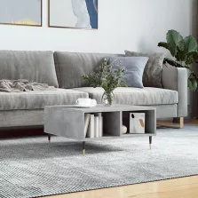   vidaXL betonszürke szerelt fa dohányzóasztal 60 x 60 x 30 cm