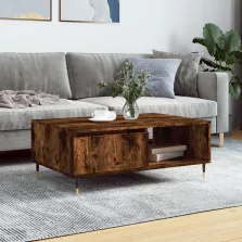   vidaXL füstös tölgy színű fatermék dohányzóasztal 90 x 60 x 35 cm
