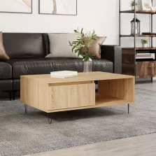   vidaXL sonoma tölgy színű szerelt fa dohányzóasztal 90 x 60 x 35 cm