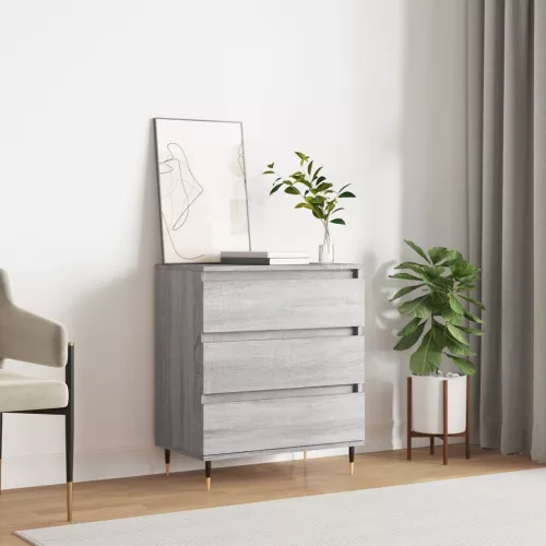 vidaXL szürke sonoma színű szerelt fa tálalószekrény 60 x 35 x 70 cm