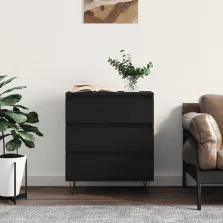 vidaXL fekete szerelt fa tálalószekrény 60 x 35 x70 cm