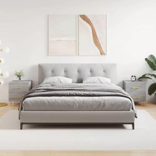 vidaXL 2 db szürke sonoma színű szerelt fa éjjeliszekrény 40x35x47,5cm