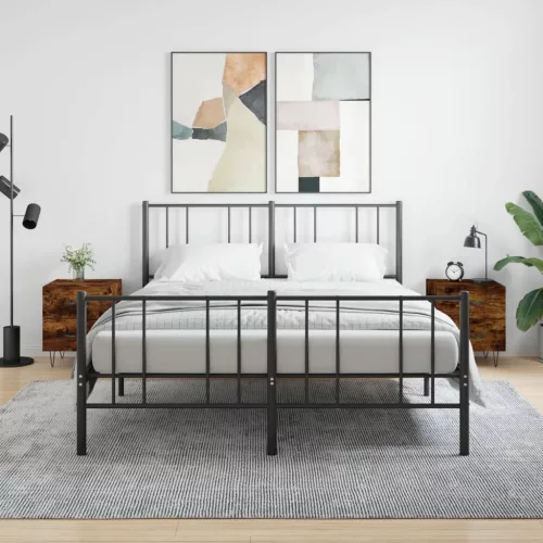vidaXL 2 db füstös tölgy színű szerelt fa éjjeliszekrény 40x35x47,5 cm