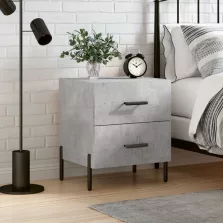   vidaXL betonszürke szerelt fa éjjeliszekrény 40 x 35 x 47,5 cm