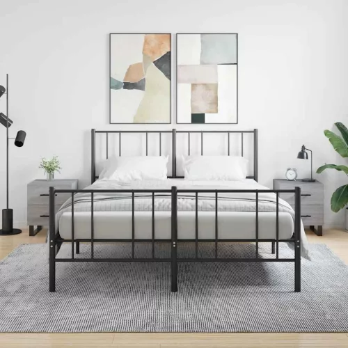 vidaXL 2 db szürke sonoma színű szerelt fa éjjeliszekrény 40x35x47,5cm
