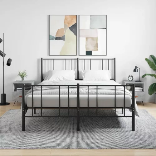 vidaXL 2 db betonszürke szerelt fa éjjeliszekrény 40 x 35 x 47,5 cm