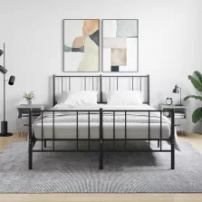   vidaXL 2 db betonszürke szerelt fa éjjeliszekrény 40 x 35 x 47,5 cm