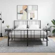   vidaXL 2 db betonszürke szerelt fa éjjeliszekrény 40 x 35 x 47,5 cm