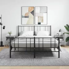   vidaXL 2 db betonszürke szerelt fa éjjeliszekrény 40 x 35 x 47,5 cm