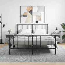   vidaXL 2 db betonszürke szerelt fa éjjeliszekrény 40 x 35 x 47,5 cm