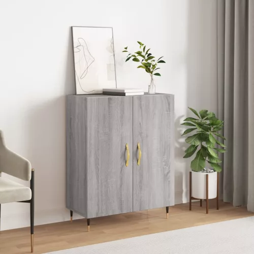 vidaXL szürke sonoma színű szerelt fa tálalószekrény 69,5 x 34 x 90 cm