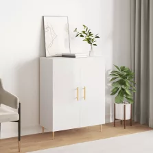   vidaXL magasfényű fehér szerelt fa tálalószekrény 69,5 x 34 x 90 cm